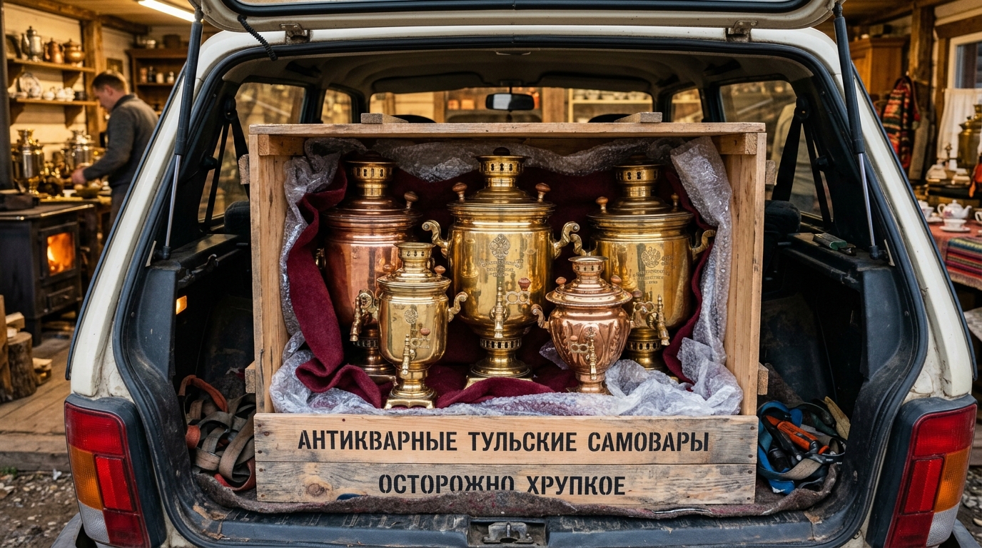 Логистика тульских самоваров и антикварной меди: правила безопасной транспортировки жаровых самоваров Баташевых, чайников и купеческой утвари